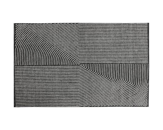 SERENE HAND-WOVEN RUG - BLACK / WHITE - 5' X 8' by Sunpan