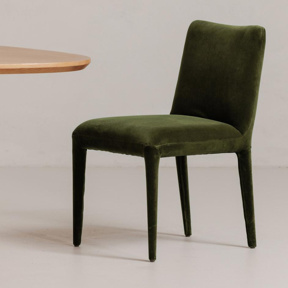 Calla Dining Chair Green Velvet - Set Of Two by Moes Home