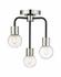 Neutra 3 Light Semi Flush Mount in Matte Black + Polished Nickel Finish by Z-Lite