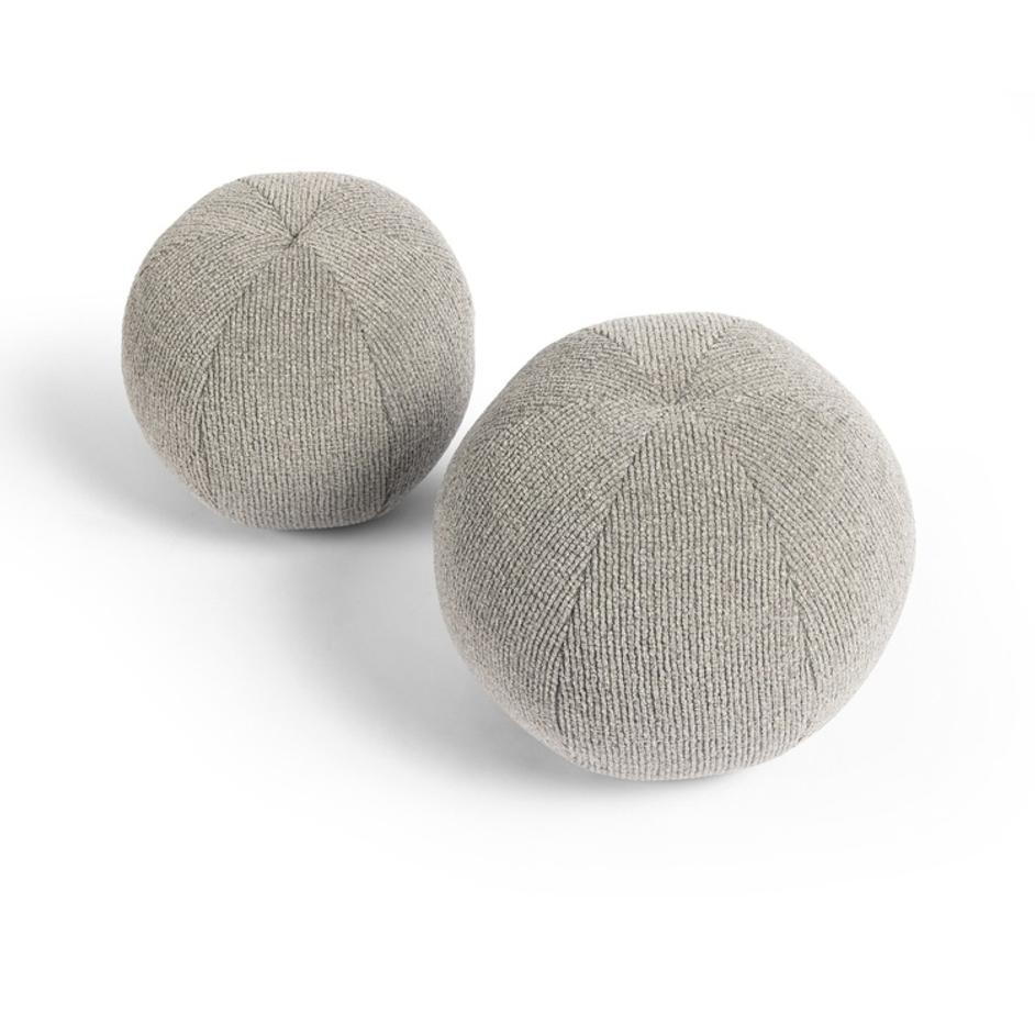 Balle Outdoor Pillow, Set Of 2 In Leto Grey And Set of 2 And 12" diam, 10" diam by Four Hands