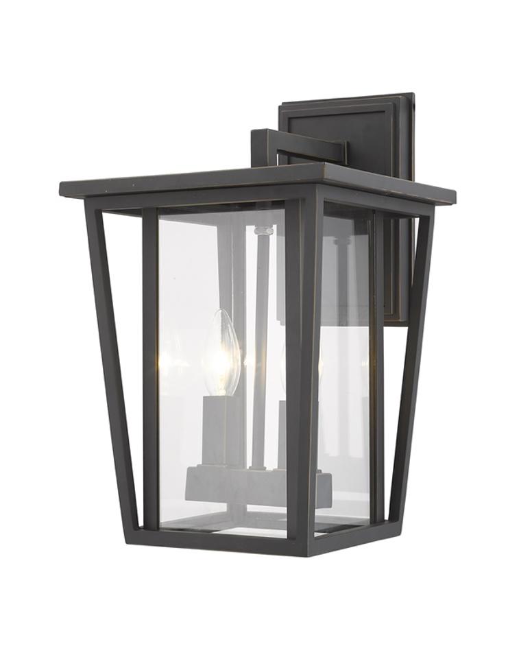 Seoul 2 Light Outdoor Wall Sconce in Oil Rubbed Bronze Finish by Z-Lite