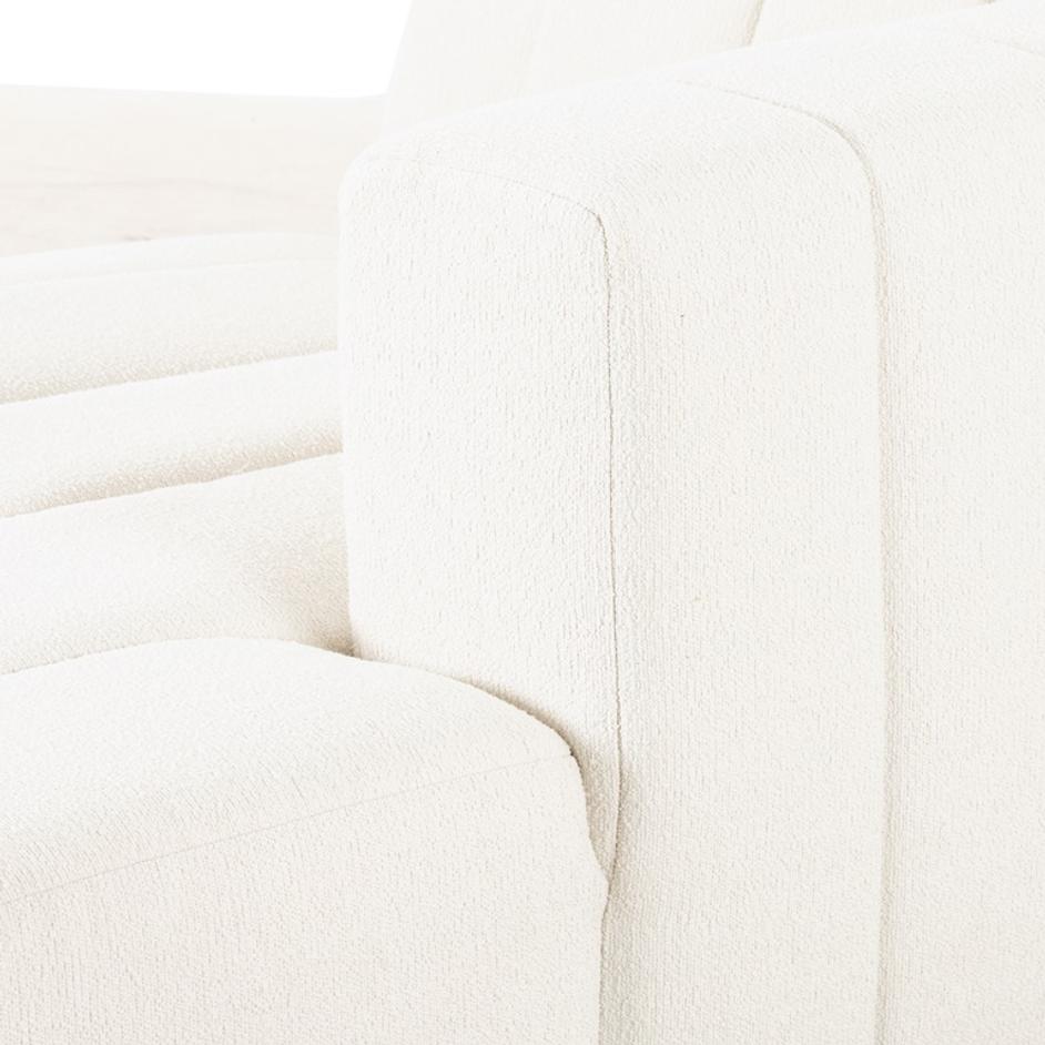 Langham Channeled Raf Chaise Pc In Cloud by FOUR HANDS