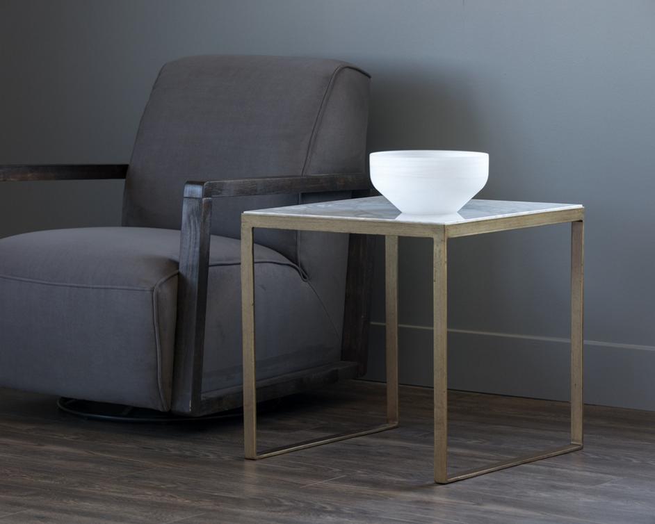 Evert End Table - White by Sunpan