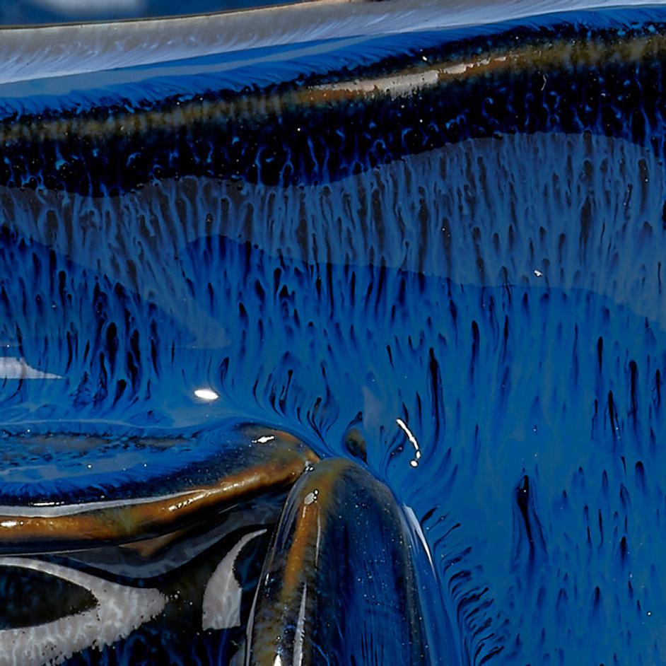  Helios Ceramic Decorative Bowl, Blue by Jamie Young