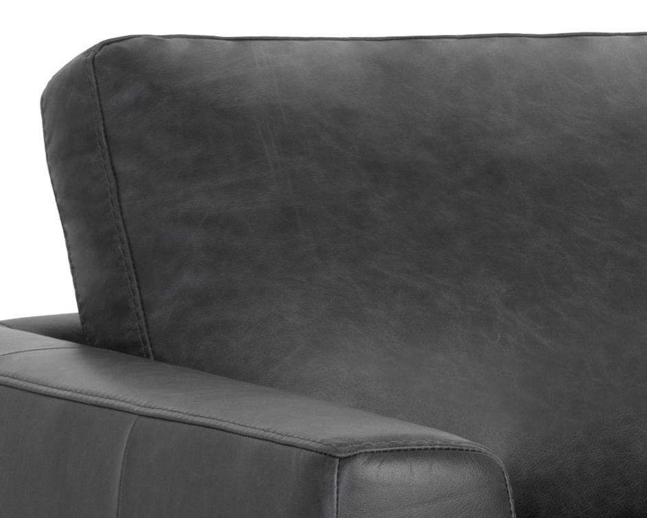 Baylor Armchair - Marseille Black Leather by Sunpan