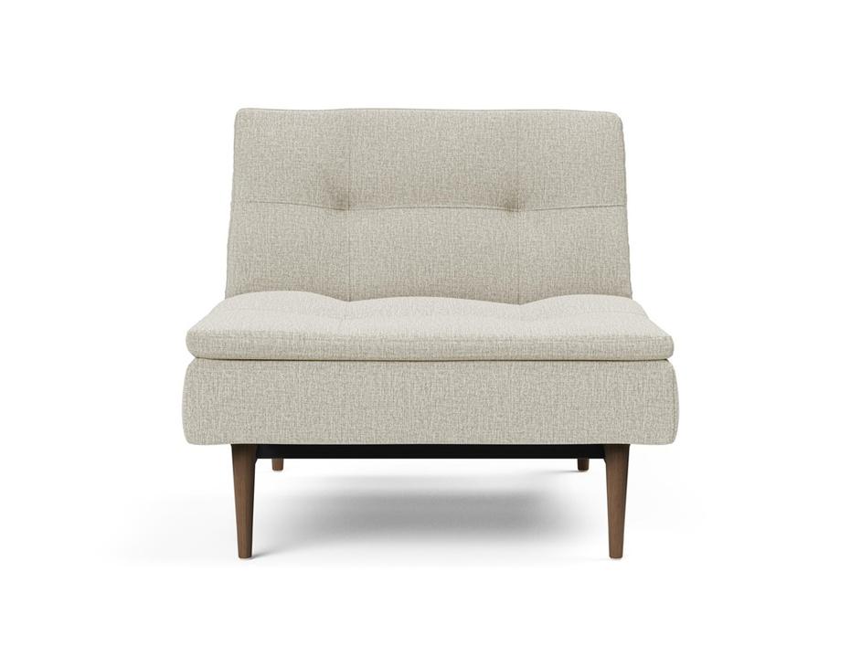 DUBLEXO CHAIR in MIXED DANCE NATURAL FABRIC WITH Dark Wood LEGS 527 by INNOVATION USA