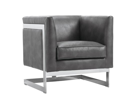 YVETTE ARMCHAIR - STAINLESS STEEL - CANTINA MAGNETITE by Sunpan