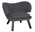 Valerie Sungkai/Mindi Chair in Charcoal Black with Ocean Grey Fabric by Noir Furniture