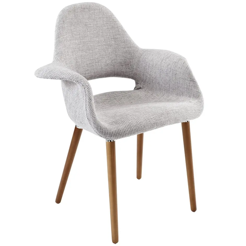 Rampart Dining Armchair In Light Gray by Modway Furniture