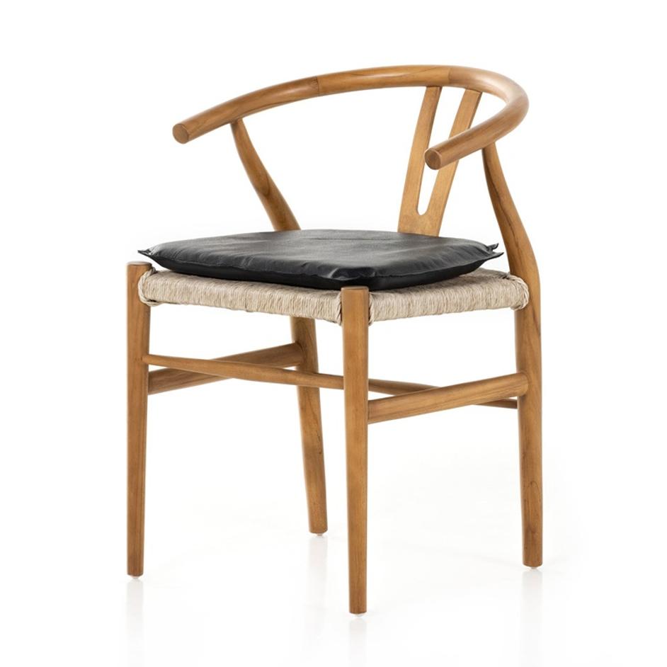 Muestra Dining Chair W/ Cushion - Pebble Black by Four Hands