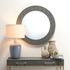 Chester Shagreen Round Mirror, Grey by Jamie Young