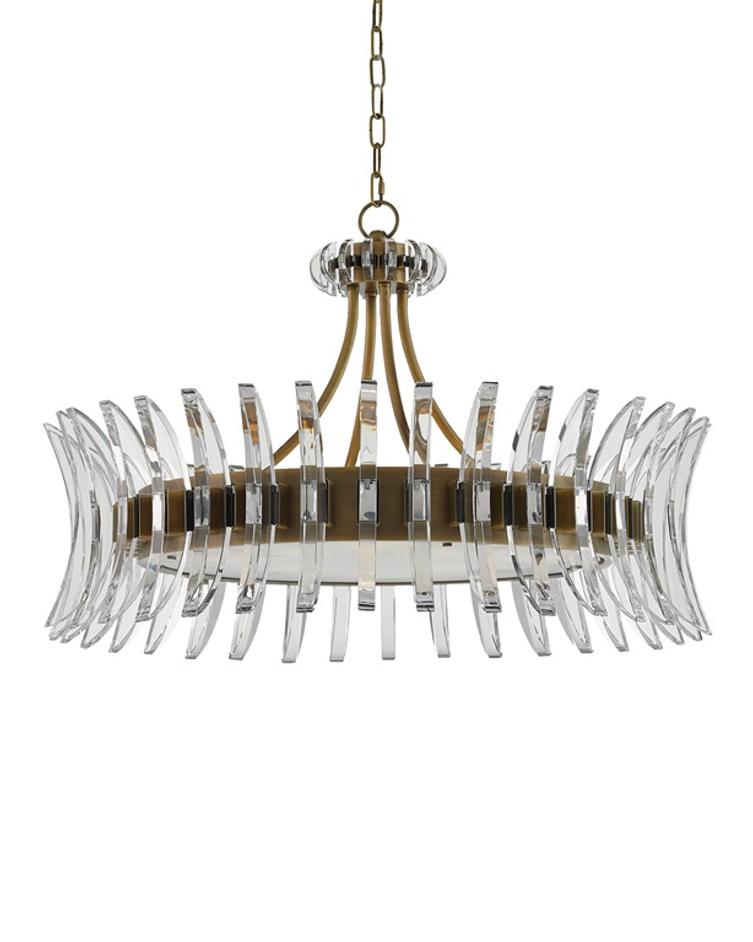 Coquette Chandelier In Antique Brass by Currey & Company