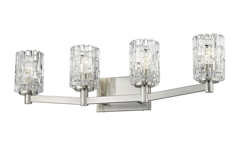 Aubrey 4 Light Vanity in Brushed Nickel Finish by Z-Lite