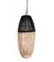 ELVIS HANGING LAMP OVAL SHAPE in BLACK AND NATURAL by Dovetail