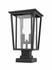 Seoul 2 Light Outdoor Pier Mounted Fixture in Black Finish by Z-Lite