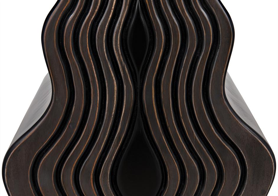 Ray Mahogany and Veneer Console in Pale with Light Brown Highlights by Noir Furniture