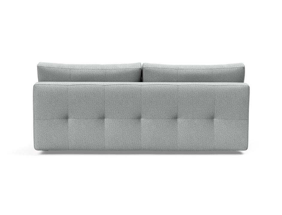 SUPREMAX D.E.L. SLEEPER SOFA in MELANGE LIGHT GREY FABRIC WITH Chrome legs 538 by INNOVATION USA