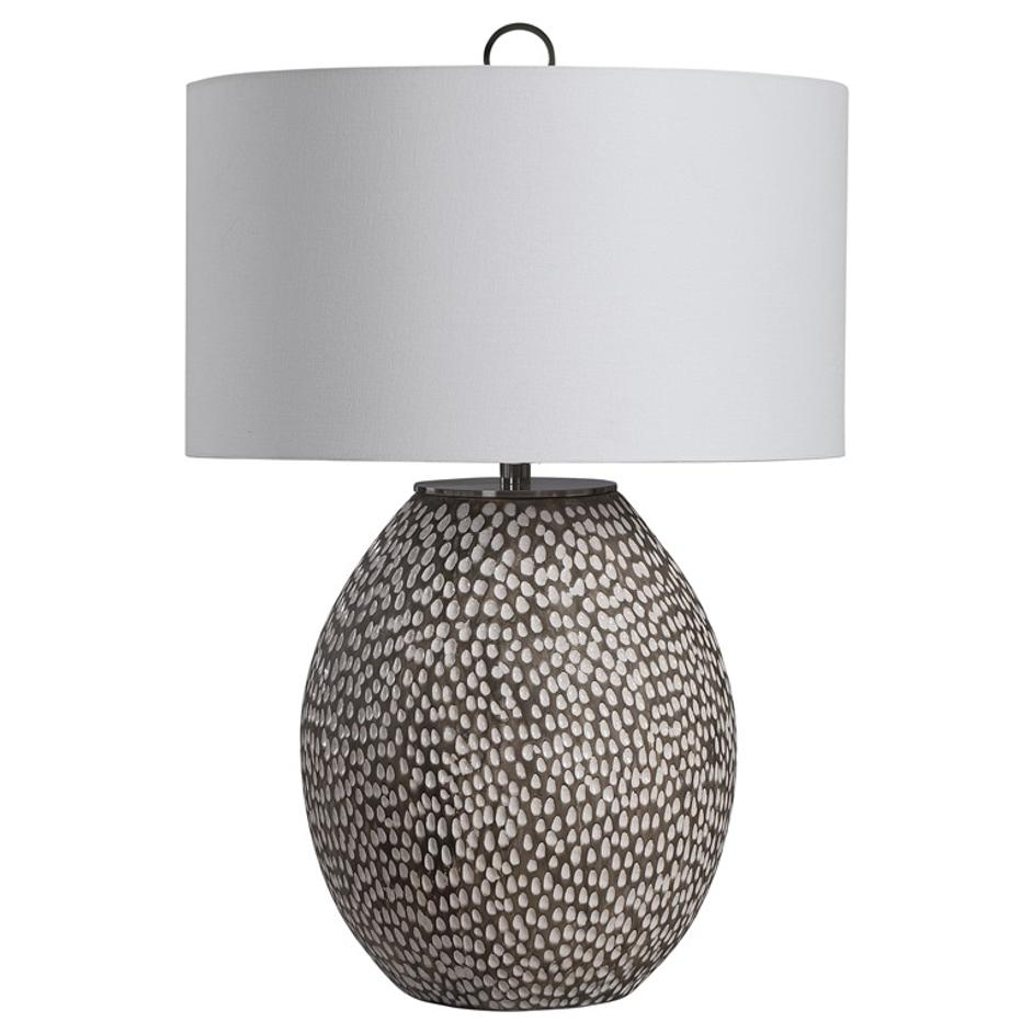 Cyprien Gray White Table Lamp by Uttermost