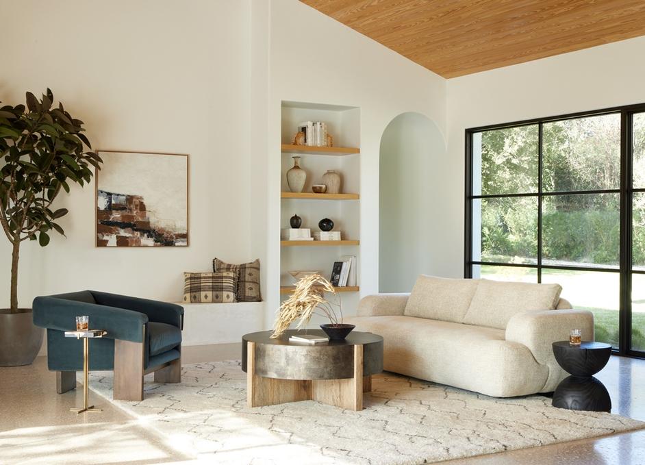 Cairo Chair In Modern Velvet Smoke by FOUR HANDS