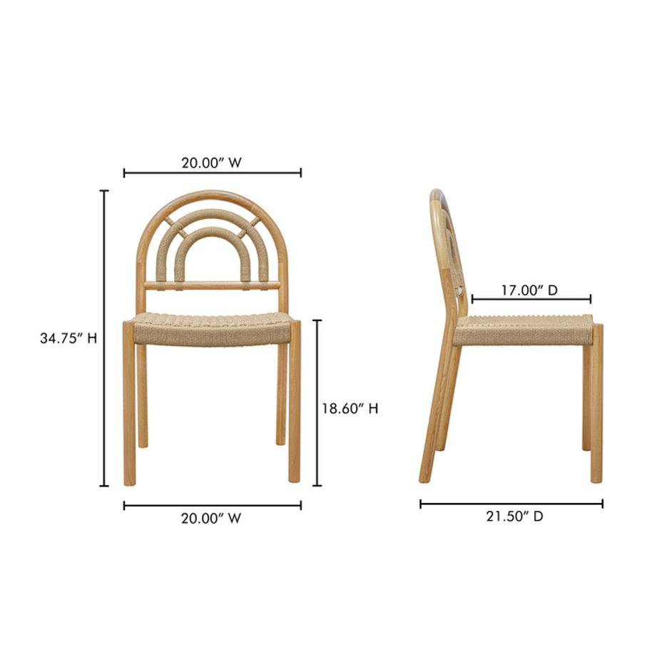 Avery Dining Chair Natural – Set Of Two by Moes Home