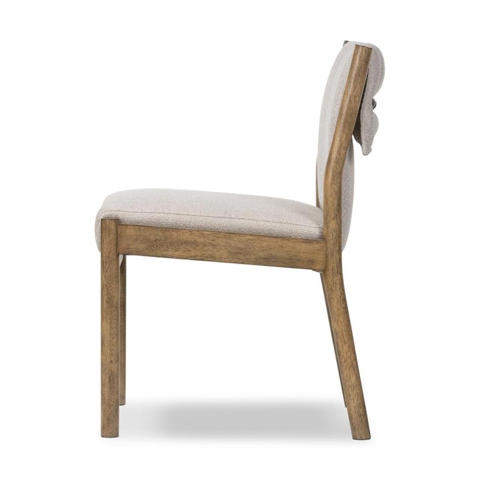 Hito Dining Chair In Gibson Taupe And Heirloom Greywash And Brushed Silver by Four Hands