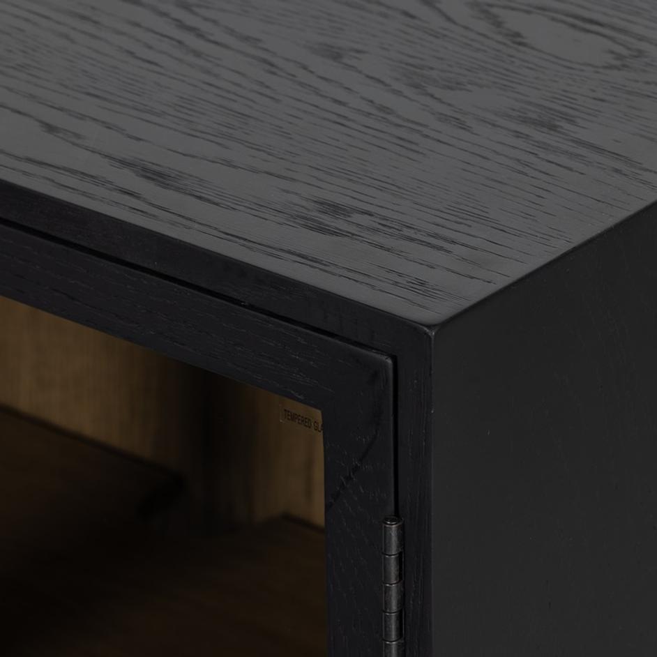 Millie Small Cabinet In Drifted Matte Black by FOUR HANDS