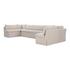 Fable Slipcover Dining Banquette U-Shape Beige 168In by Moes Home