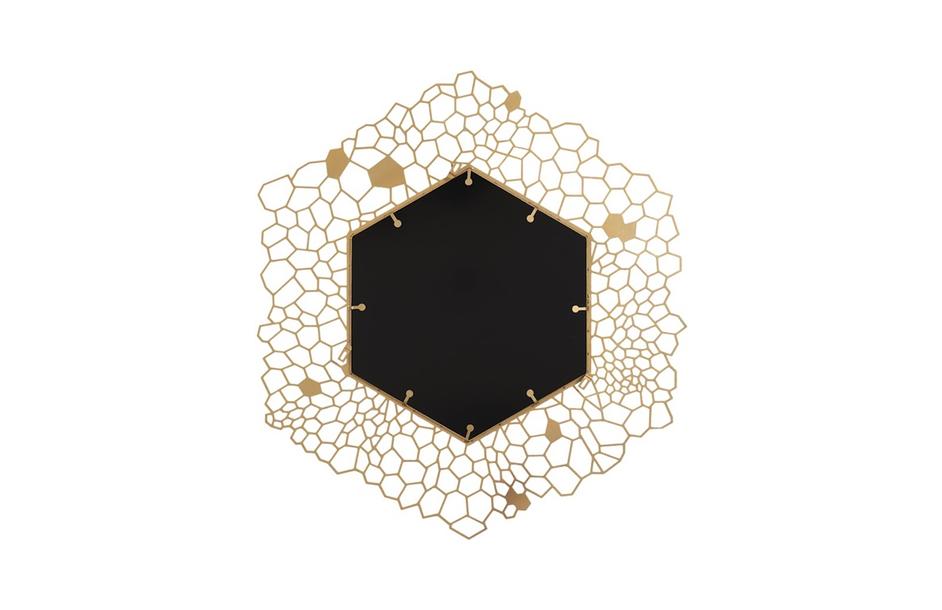 Hexagon Honeycomb Mirror Brass by PHILLIPS COLLECTION