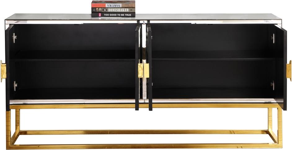 Grace Sideboard/Buffet In Mirrored/Gold Base by Meridian Furniture