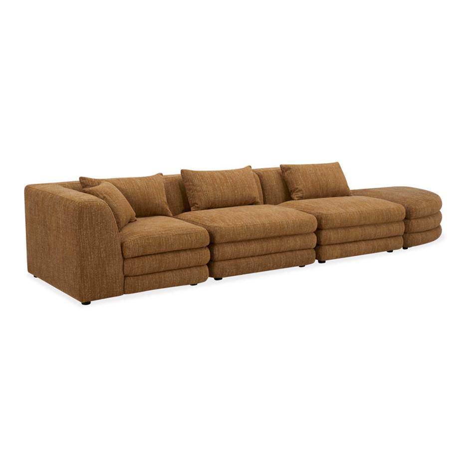 Lowtide Linear Modular Sectional Amber Glow by Moes Home