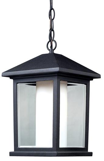 Mesa 1 Light Outdoor Chain Light in Black Finish by Z-Lite