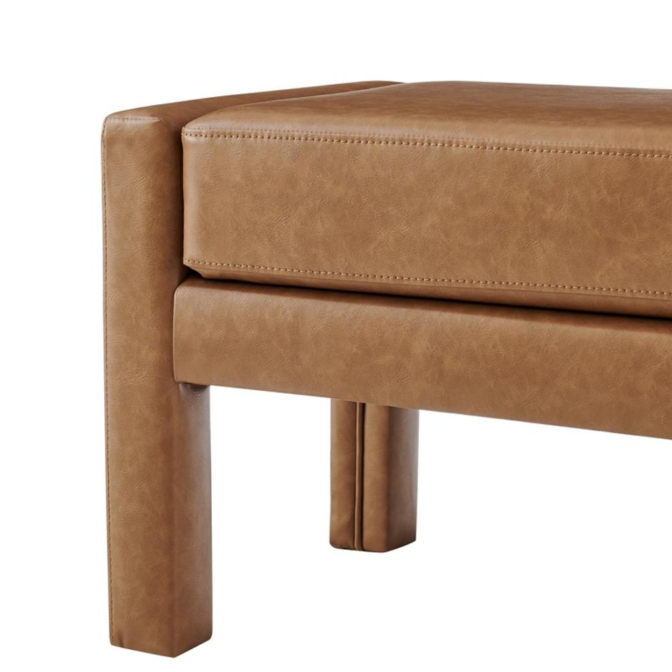 Lucca PU Bench, Vintage Cider by New Pacific Direct
