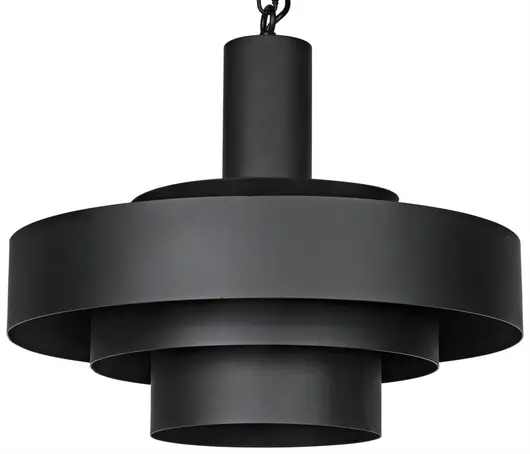 Parlor Pendant, Black Steel by Noir Furniture