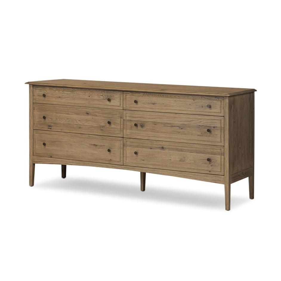 Maggie 6 Drawer Dresser - Aged Smoked Oak Resawn by Four Hands