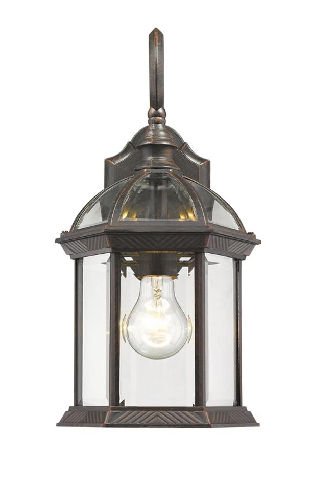 Annex 1 Light Outdoor Wall Light in Rust Finish by Z-Lite