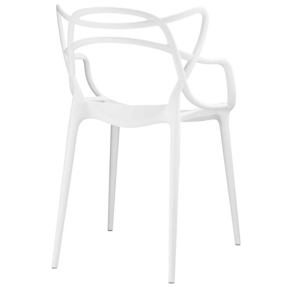 Gaile Dining Armchair In White by Modway Furniture