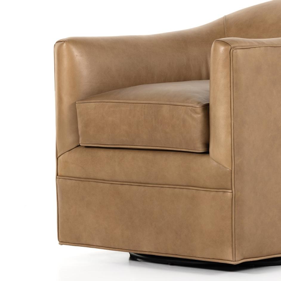 Quinton Swivel Chair In Ontario Taupe by FOUR HANDS