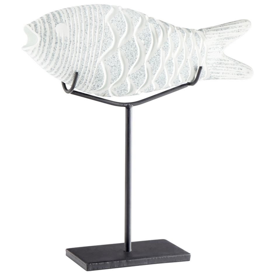 Small Grouper Sculpture In Clear And Frosted by Cyan Design