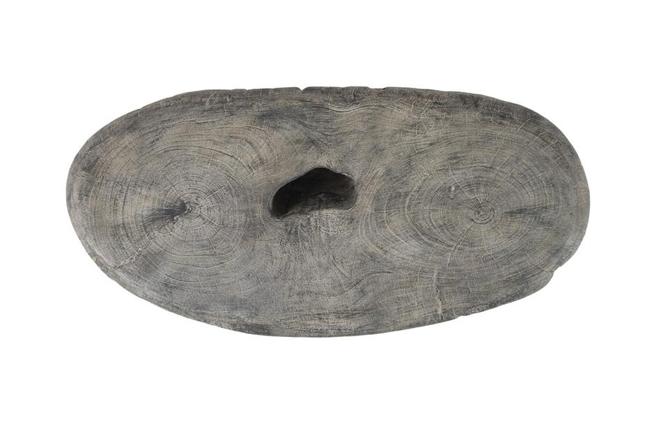 Cast Organic River Stone Coffee Table, Resin, Faux Gray Stone by PHILLIPS COLLECTION