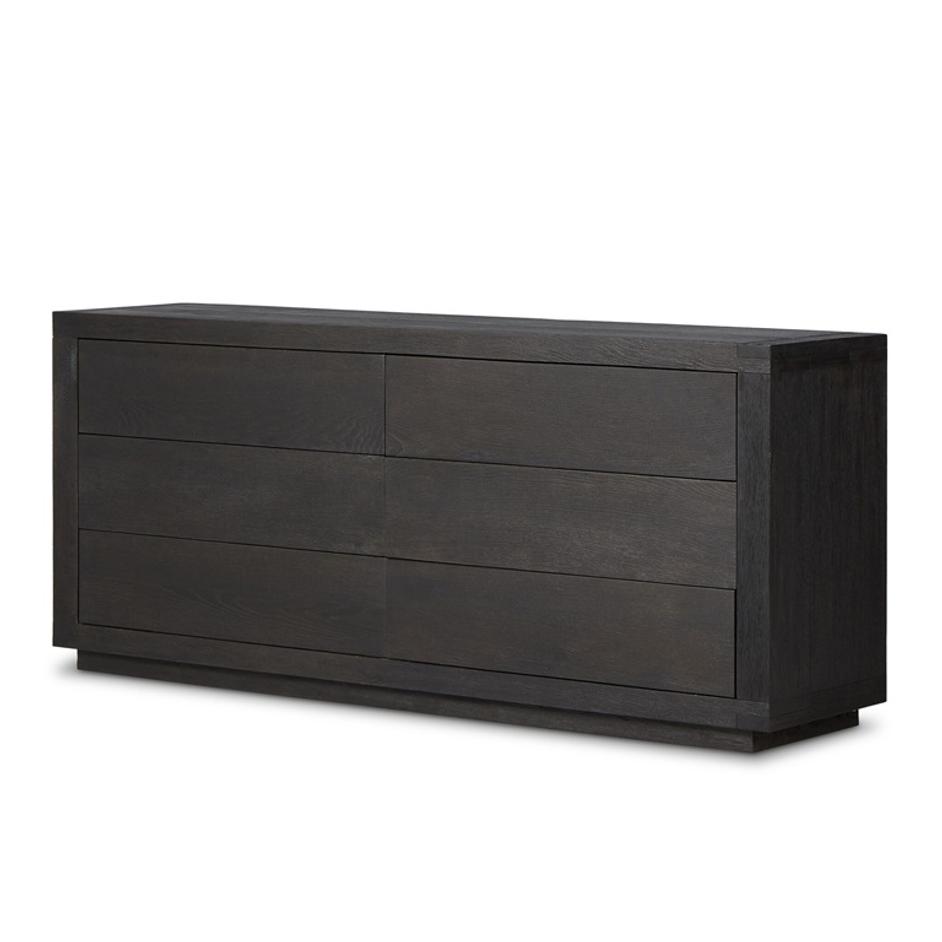 Warby 6 Drawer Dresser In Worn Black Oak by Four Hands