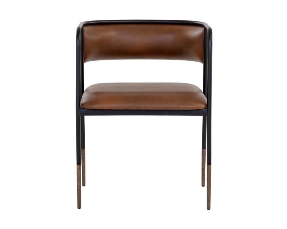 BRENAN DINING ARMCHAIR - BRAVO COGNAC by Sunpan