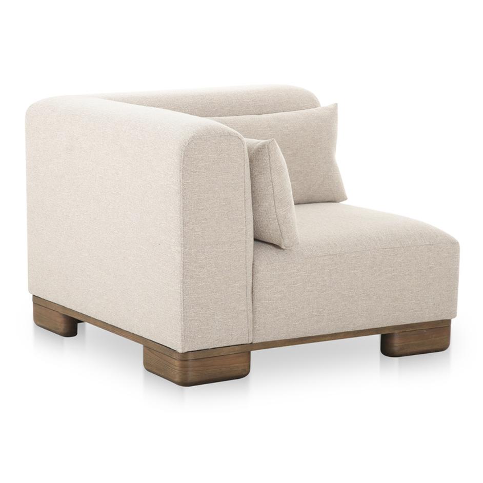 June Corner Chair Oatmeal by Moes Home