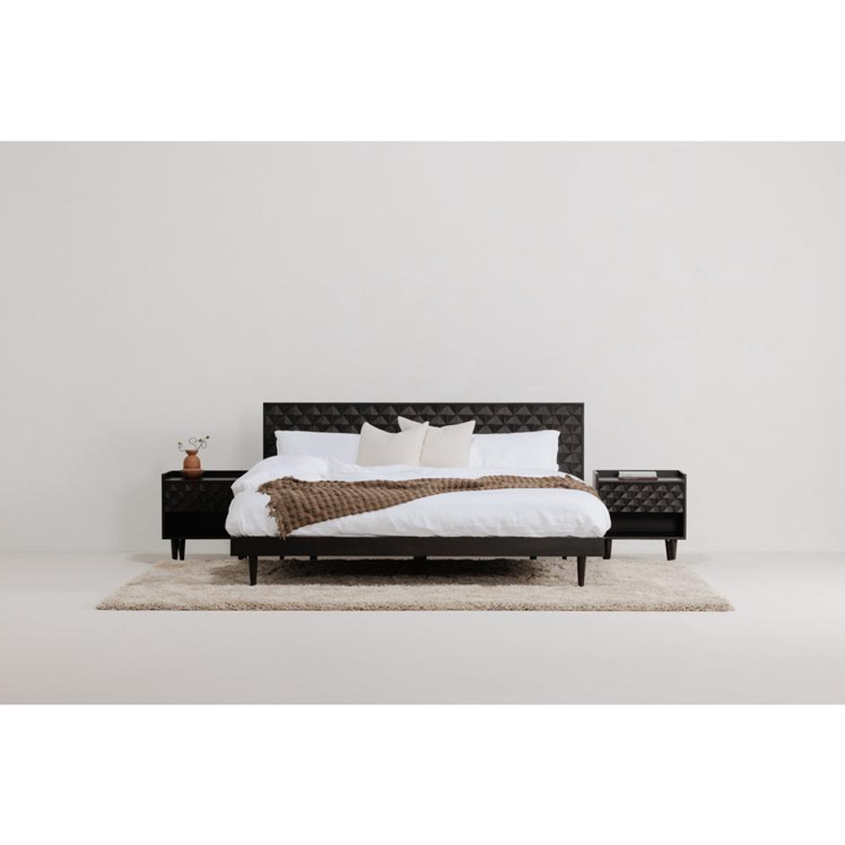 Pablo King Bed Black by Moes Home