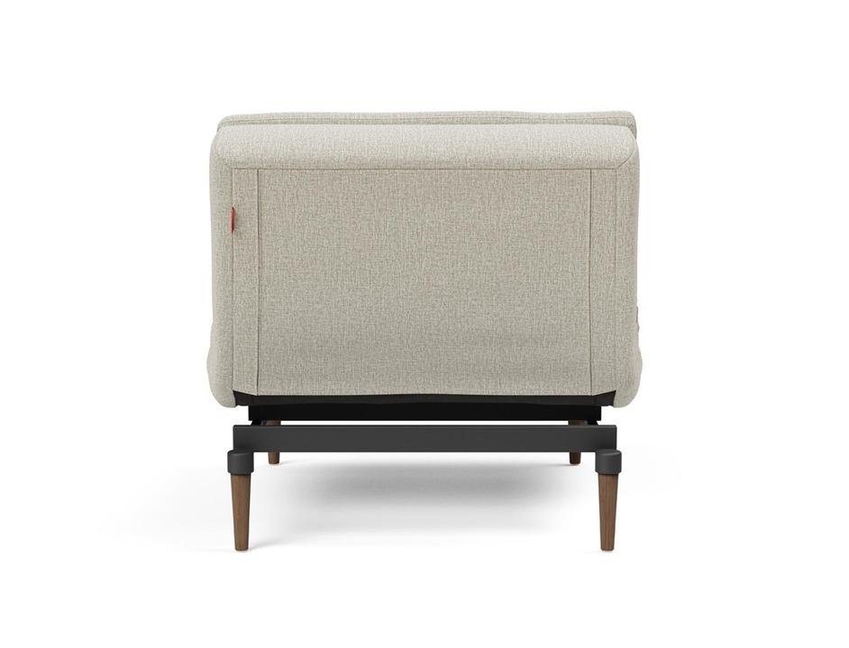 DUBLEXO CHAIR in MIXED DANCE NATURAL FABRIC WITH Dark Wood LEGS 527 by INNOVATION USA