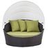 Minerva Canopy Outdoor Patio Daybed In Espresso Peridot by Modway Furniture