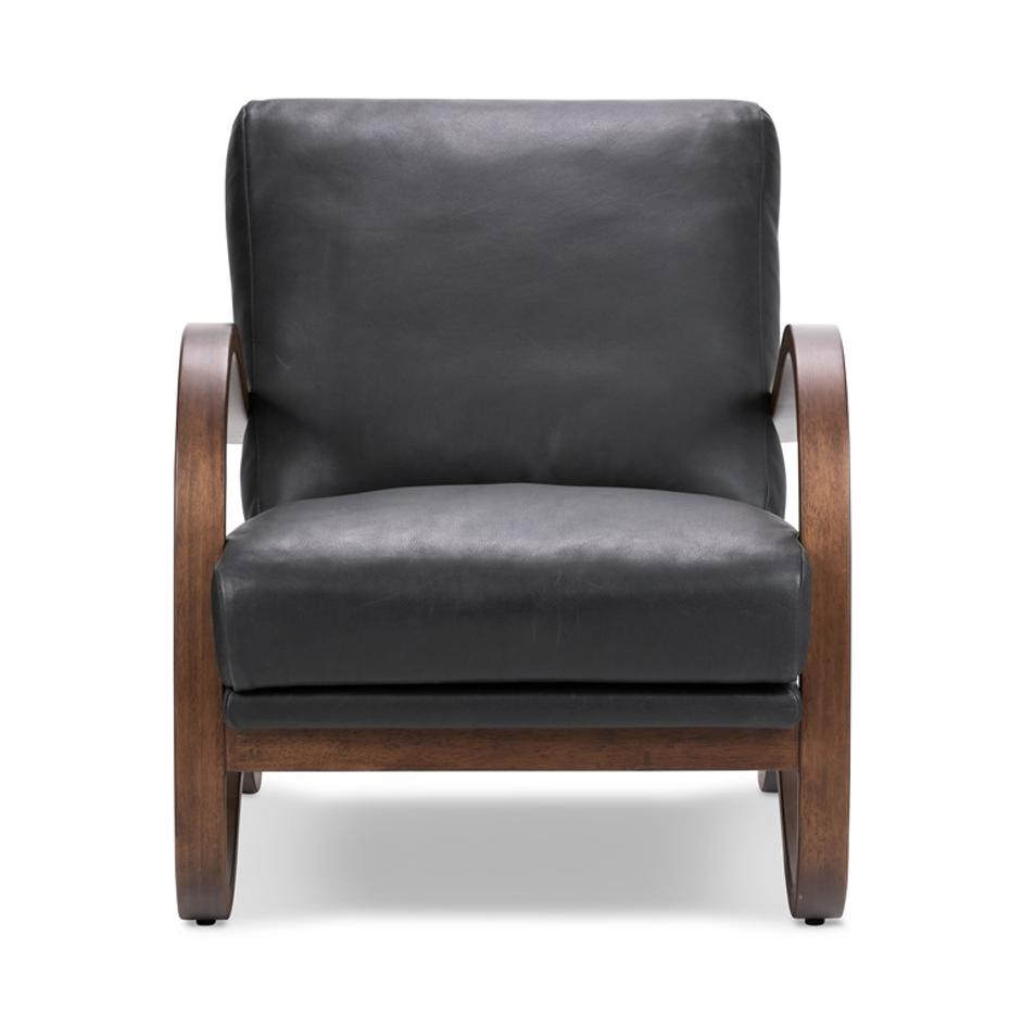 Paxon Chair In Brickhouse Black by FOUR HANDS