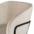 ESTELLA DINING CHAIR in ALMOND FABRIC with BLACK FRAME by Nuevo Living