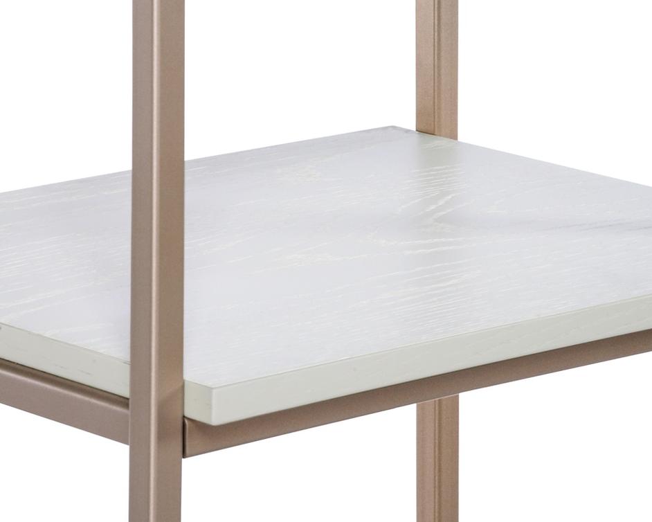 Ambrose Modular Bookcase - Small - Champagne Gold - Cream by Sunpan