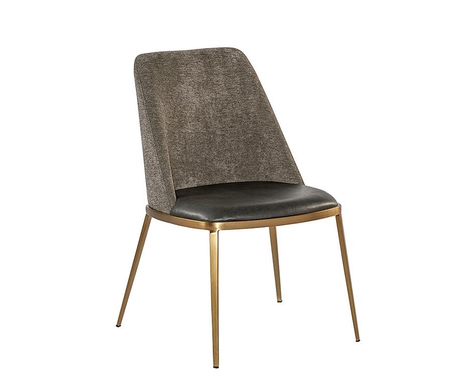 Dover Dining Chair - Bravo Portabella / Sparrow Grey by Sunpan