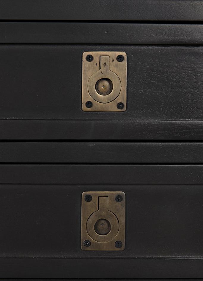 Charles Chest in Pale Mahogany with Brass Handles by Noir Furniture